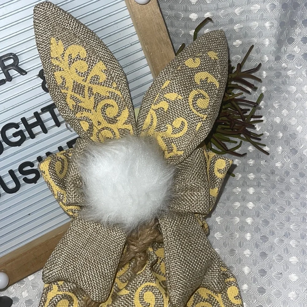 Pier 1 Imports RARE Burlap NWT Bunny Easter Gift Bag Sac Or Wine Bottle Bag